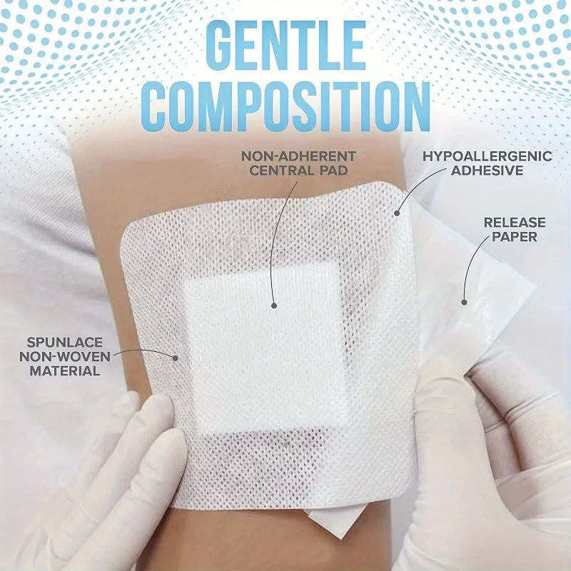 Nonwoven Medical Adhesive Bandages Easy Tear Wound Dressings 50 Count