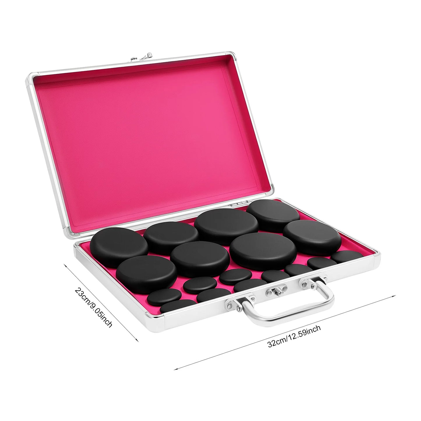 Volcanic Stone Massage Kit With Heating Box For Muscle Relief