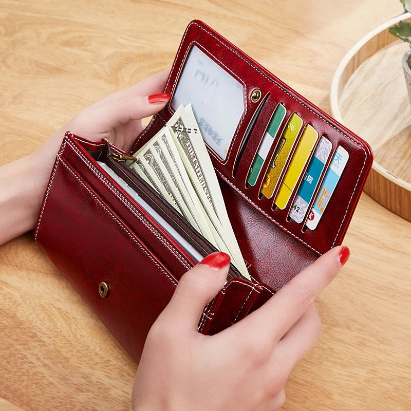 Women's PU Leather Wallet With Card Holder And Coin Pocket