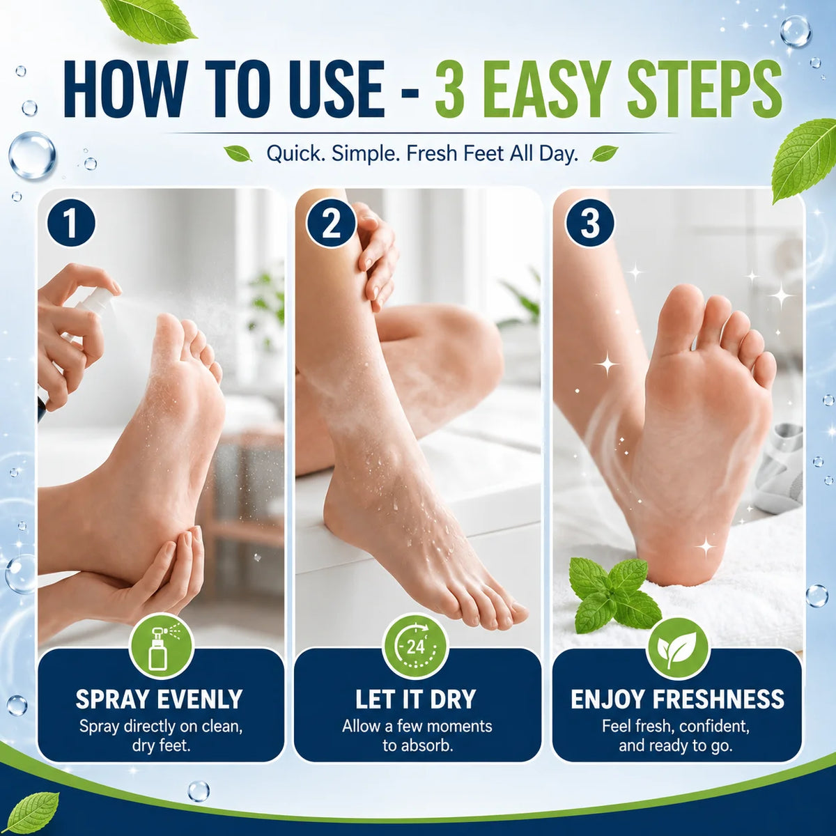 Welsunde Natural Foot And Shoe Odor Control Deodorant Spray