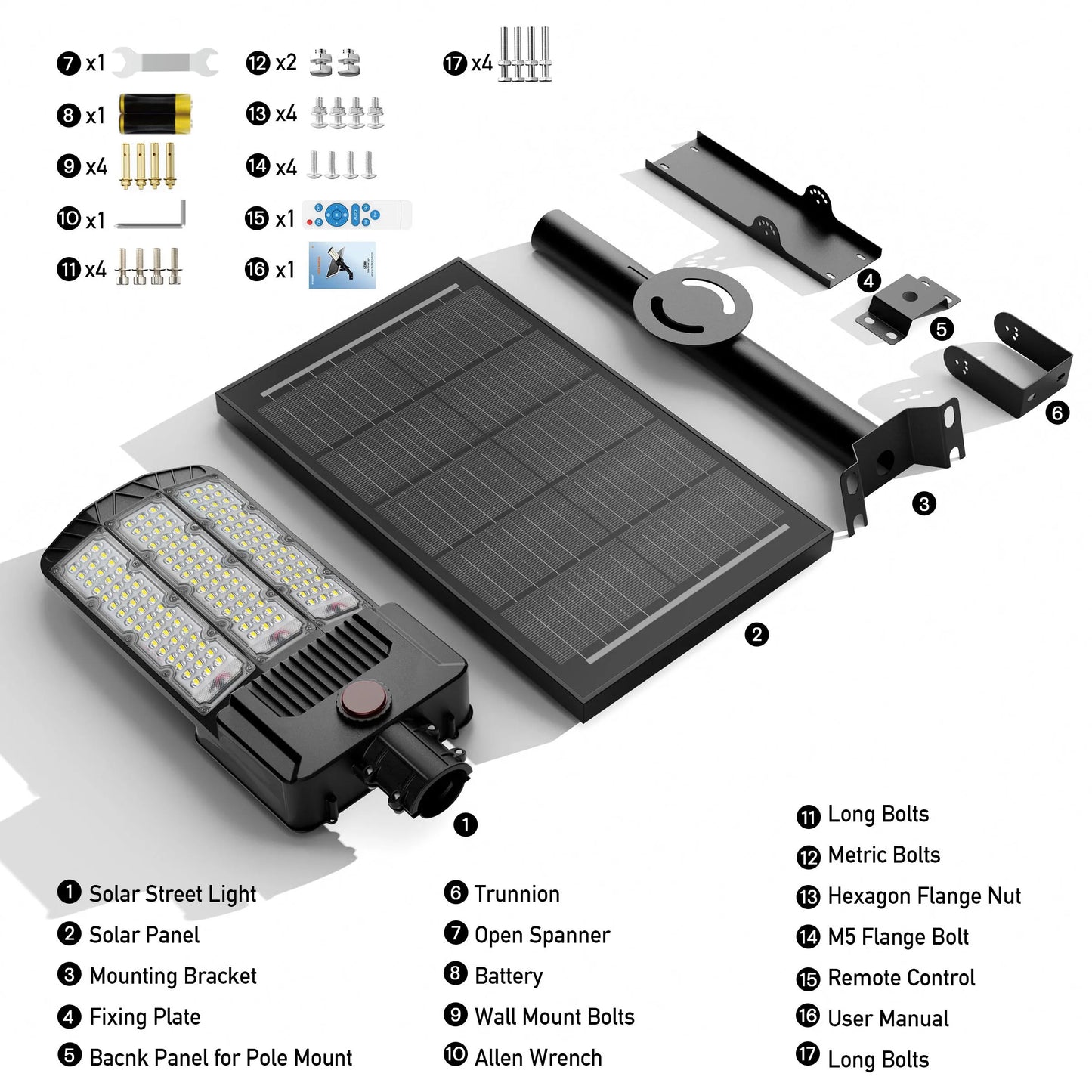 Solar LED Area Lights Motion Sensor Dusk To Dawn Aluminum