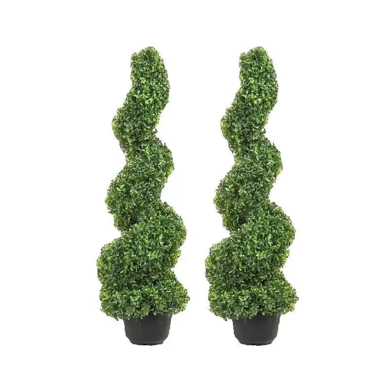 Artificial Boxwood Tower Topiary Spiral Plant For Outdoor Garden Decor