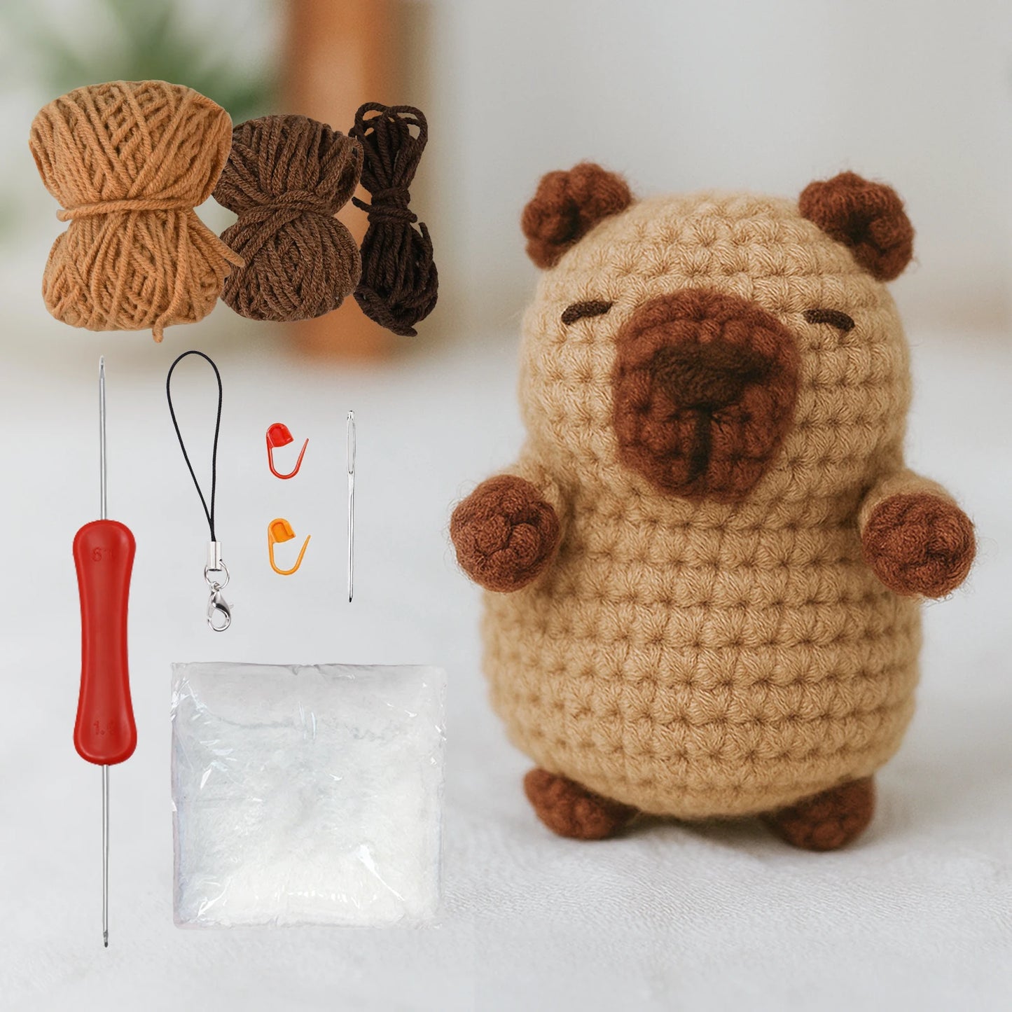 Capybara And Turtle Crochet Kit Beginner Friendly Animal Craft Set