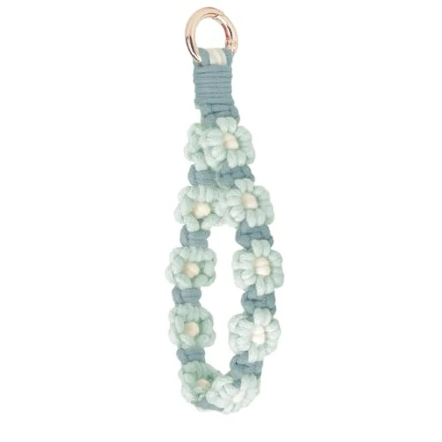Boho Macrame Keychain Wristlet Exquisite Weave Handmade Lanyard Bracelet Women