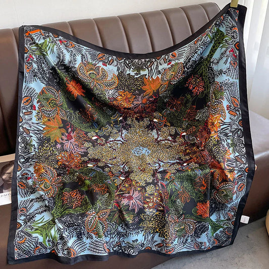 Polyester Square Scarf Hijab Women Multifunctional Shawl Wrap