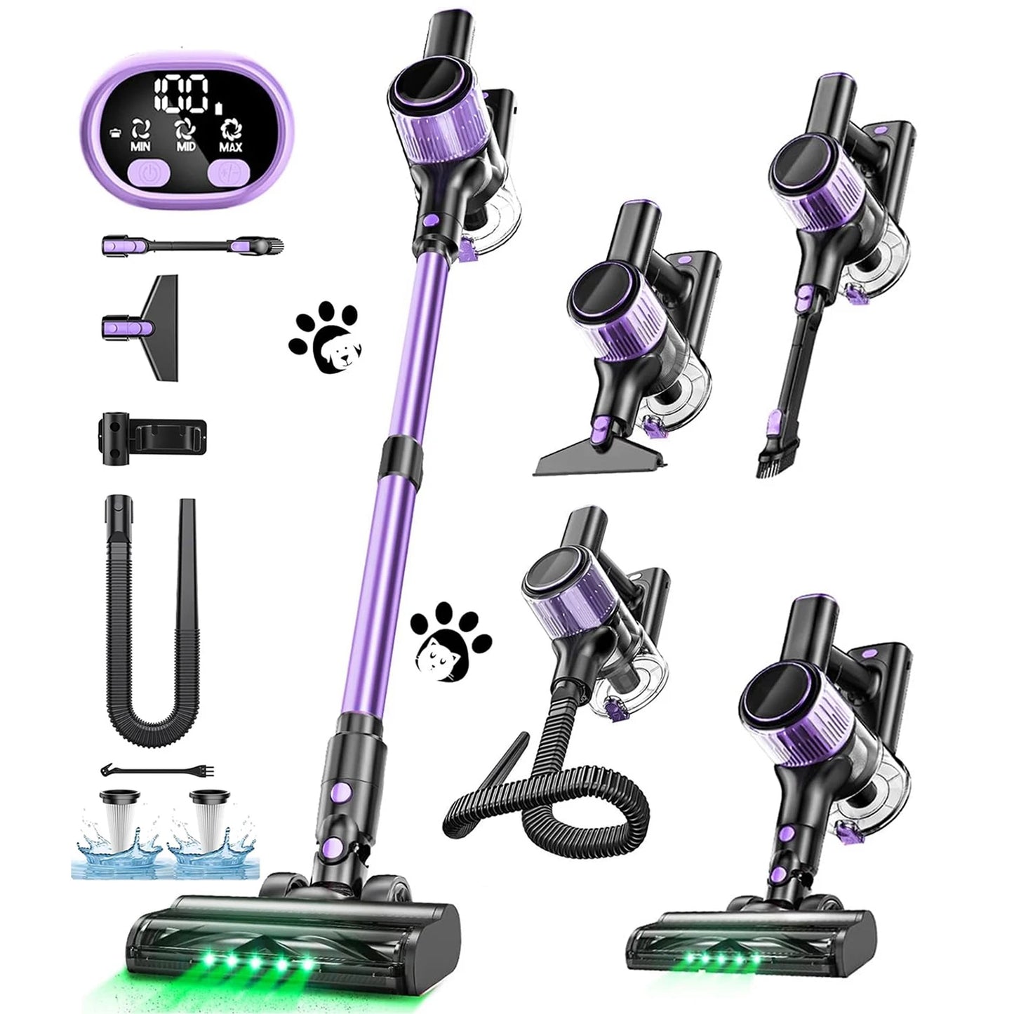 Suxiangvac Cordless Vacuum For Home Hard Floors And Pet Hair