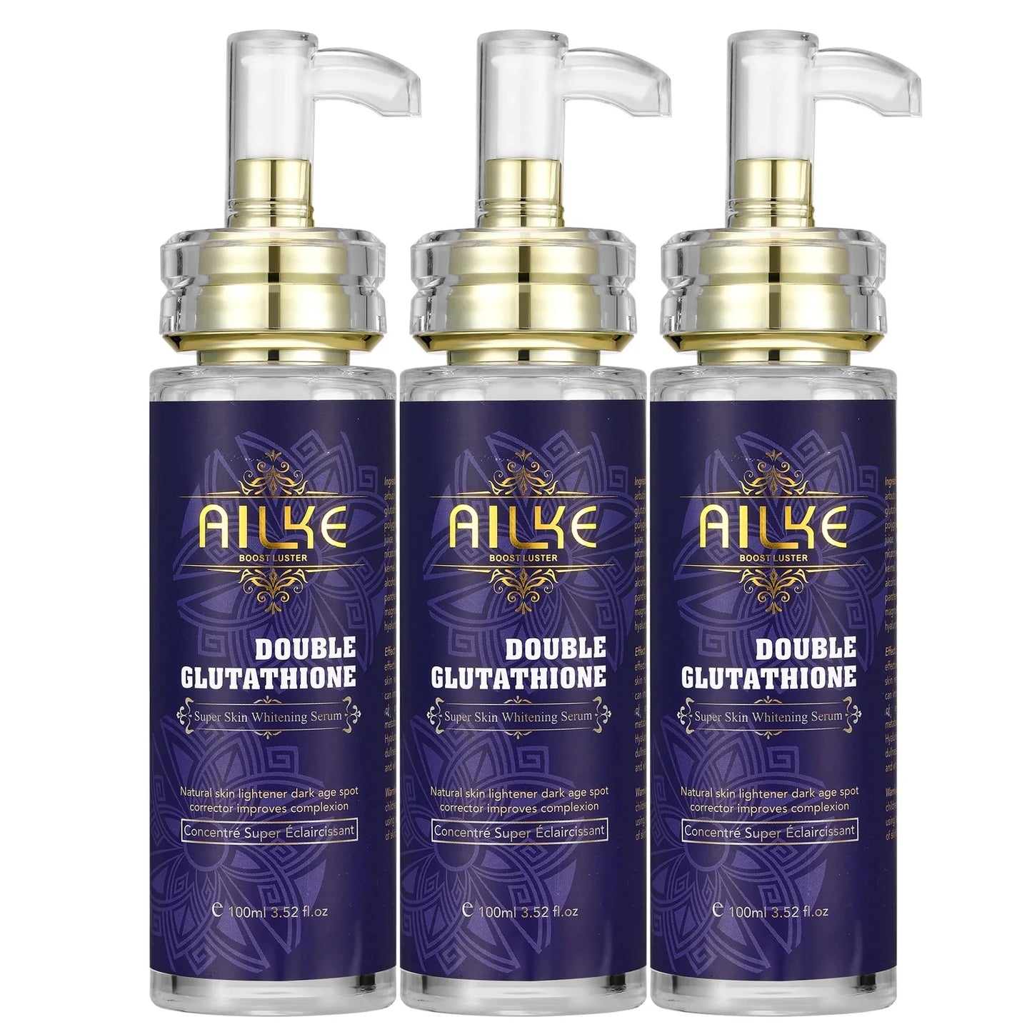 AILKE Glutathione 5in1 Women Skin Care Kit With Body Lotion Serum Dark Spot Cream Brightening Soap