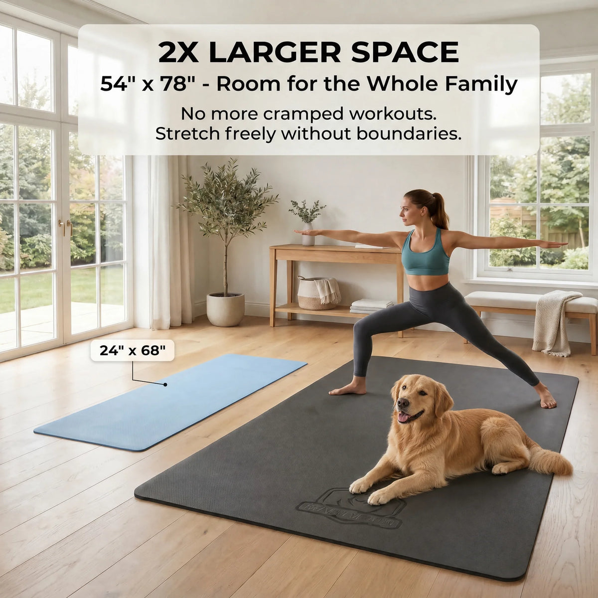 Hapbear Premium TPE Double Sided Non Slip Yoga Mat Bag