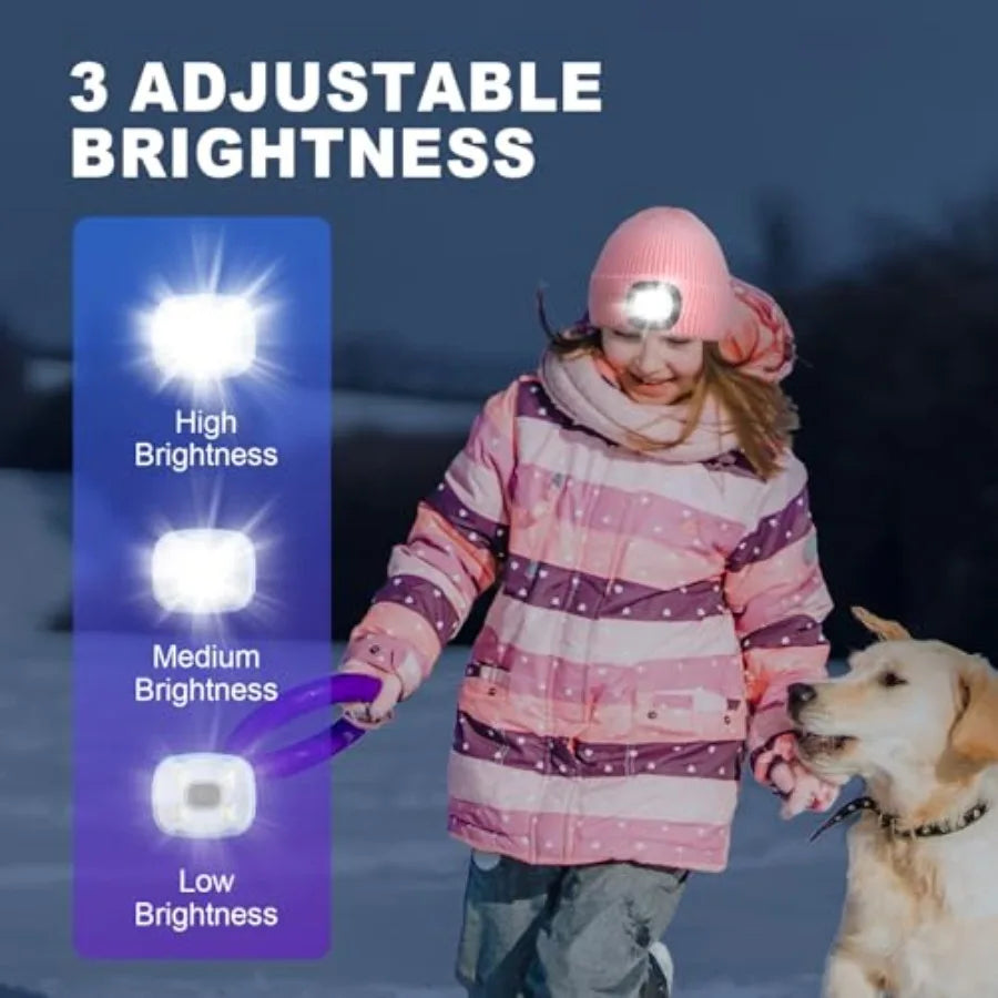 MELASA USB Rechargeable LED Beanie With Hands Free Light
