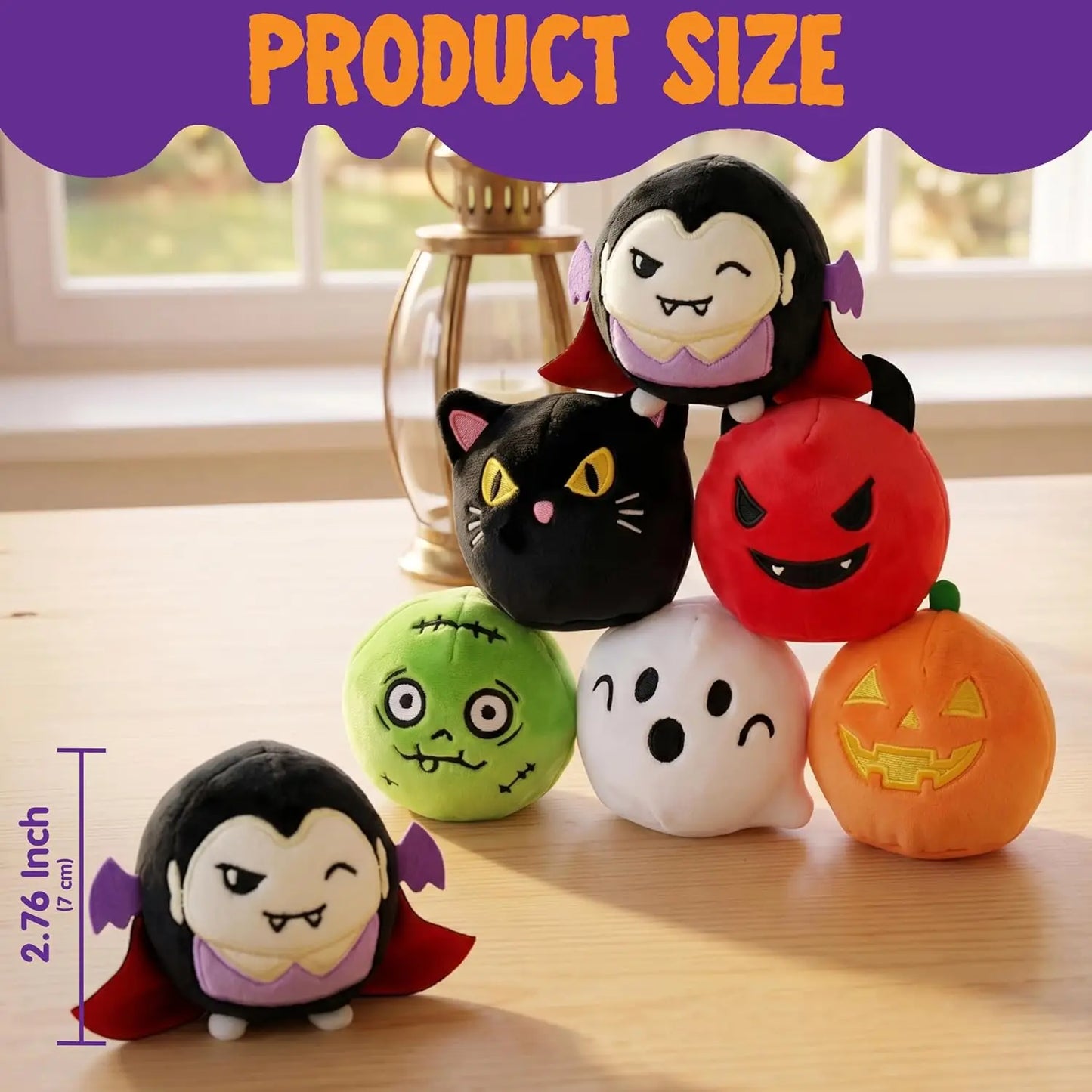 Joyfy Plush Halloween Bouncy Balls Quiet Toy For Party Favor