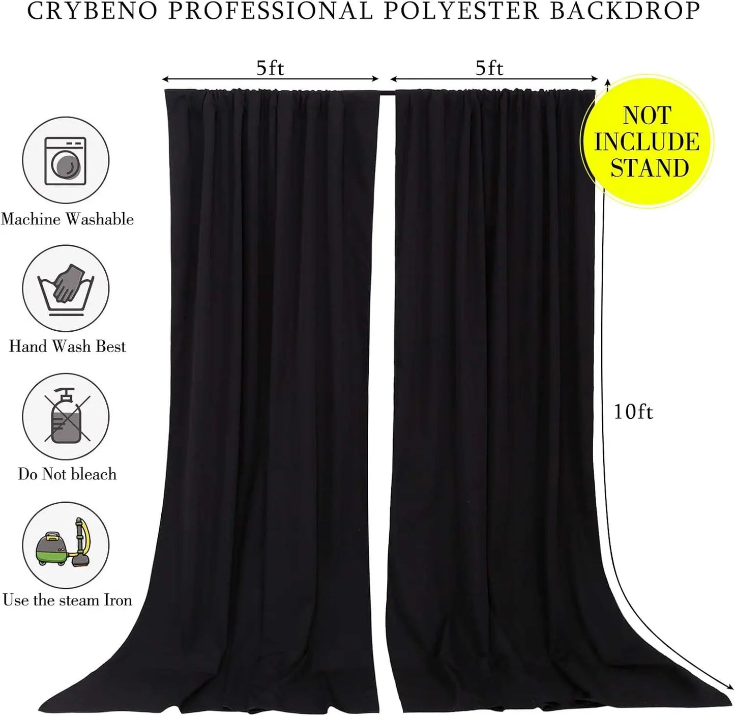 Polyester Backdrop Curtains 6 Panels Drape For Weddings And Events
