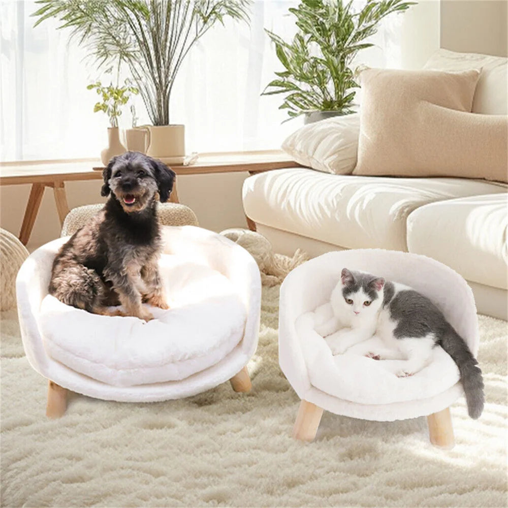 BORWART Elevated Dog Cat Sofa Bed With Removable Cushion