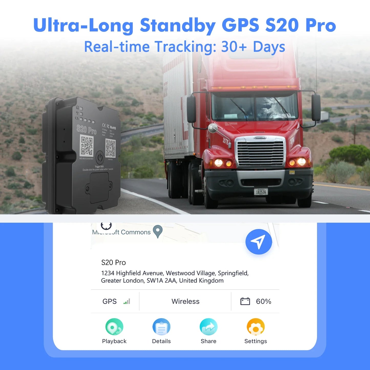 Wanwaytech 4G GPS Tracker Car Motorcycle Real Time Locator