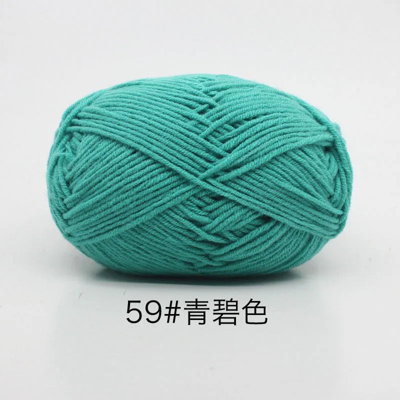 Milk Cotton 4 Ply Yarn For Crochet And Knitting Crafts