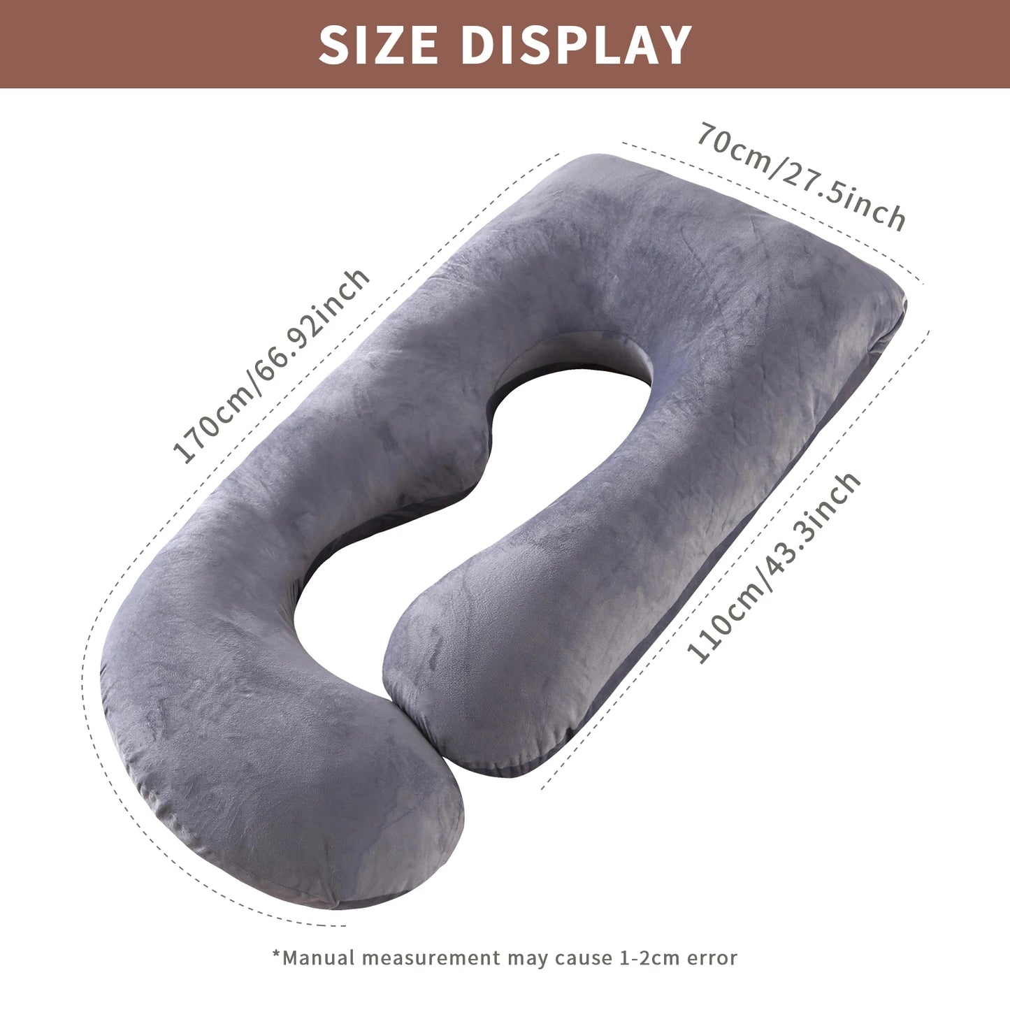 G Shaped Full Body Maternity Pregnancy Pillow With Removable Cover