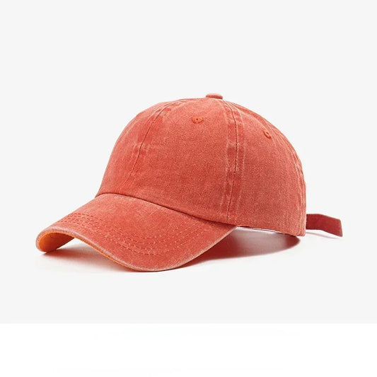 Arthmix Solid Washed Denim Baseball Cap Unisex Cotton Sun Protection Hat