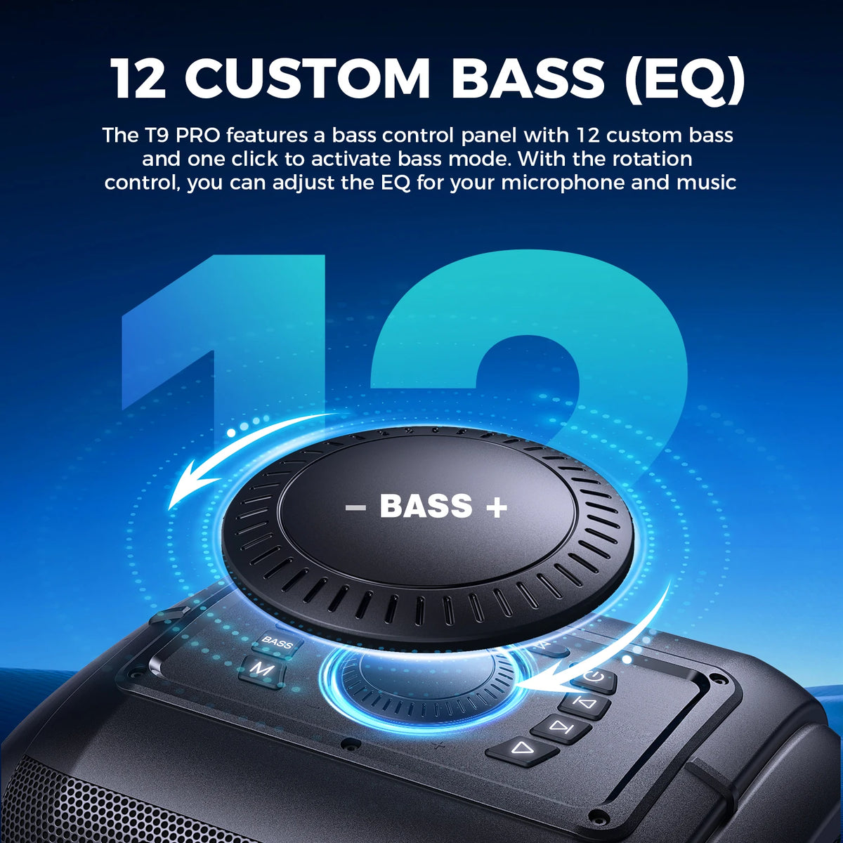 W-King 250W Peak Portable Bluetooth Speaker 120dB Custom Bass V5.3