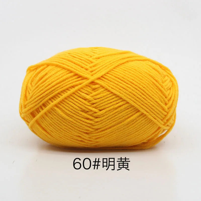 Milk Cotton 4 Ply Yarn For Crochet And Knitting Crafts