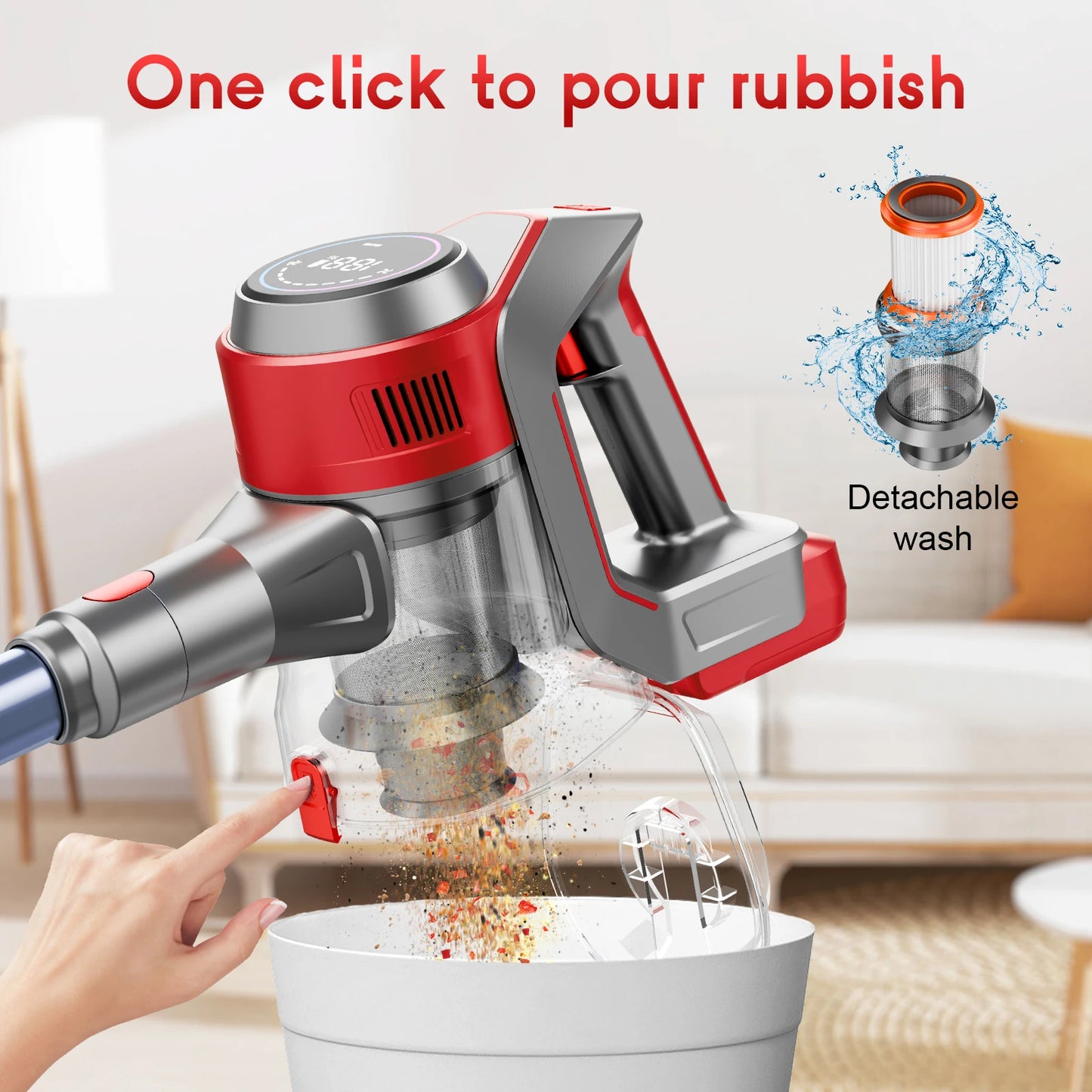 Honki Lightweight Cordless Stick Vacuum Cleaner With HEPA Filter