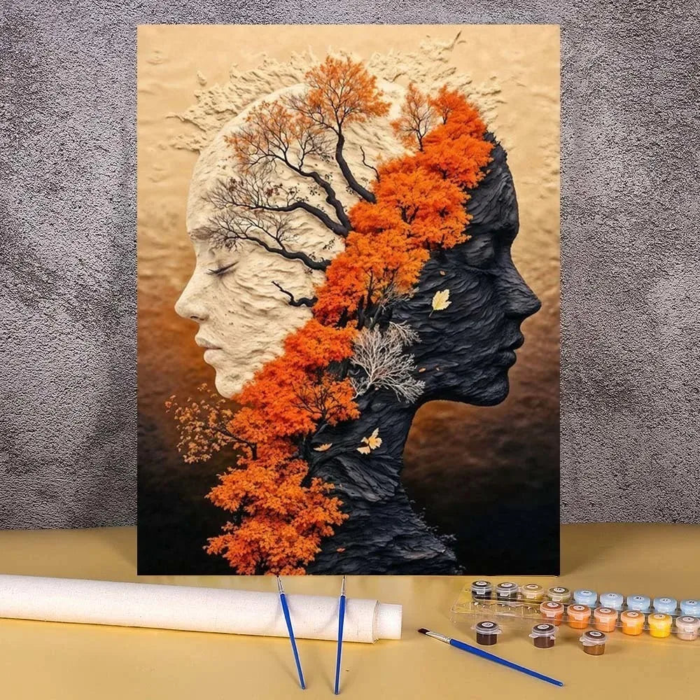 Adults Digital Oil Painting By Numbers DIY Kit Frameless