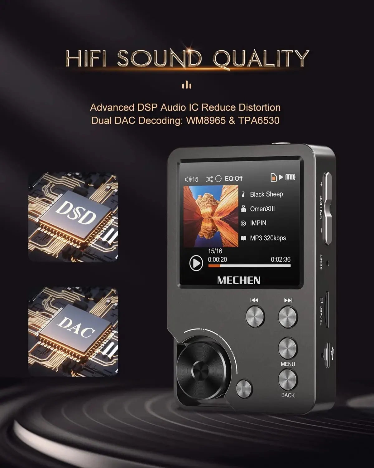 MECHEN M30 Lossless Digital Audio Player With Balanced Output
