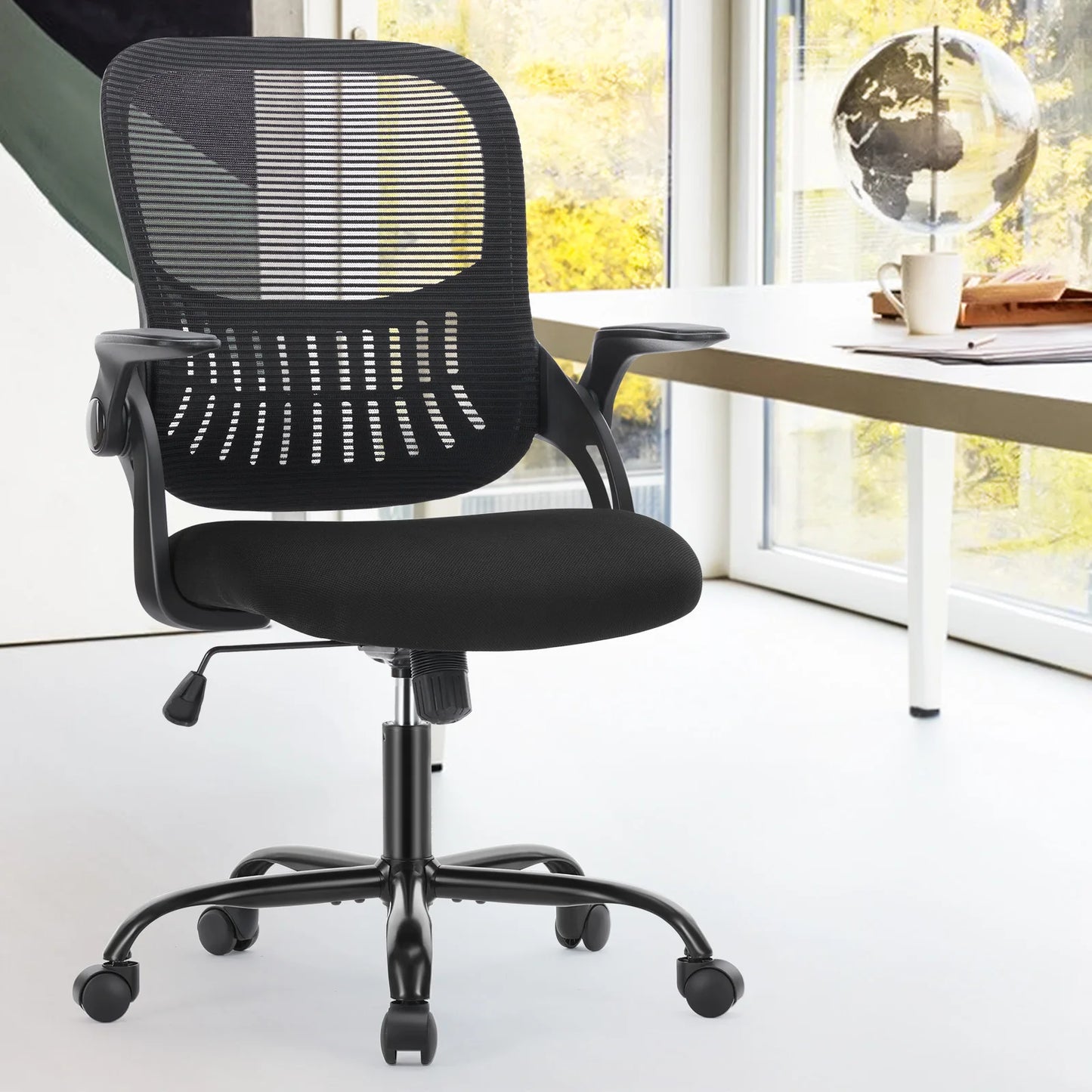 JHK Ergonomic Mid Back Mesh Office Chair With Lumbar Support