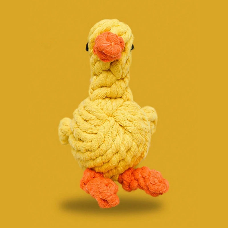 Handwoven Linen Rope Dog Toy Durable Knot Chew