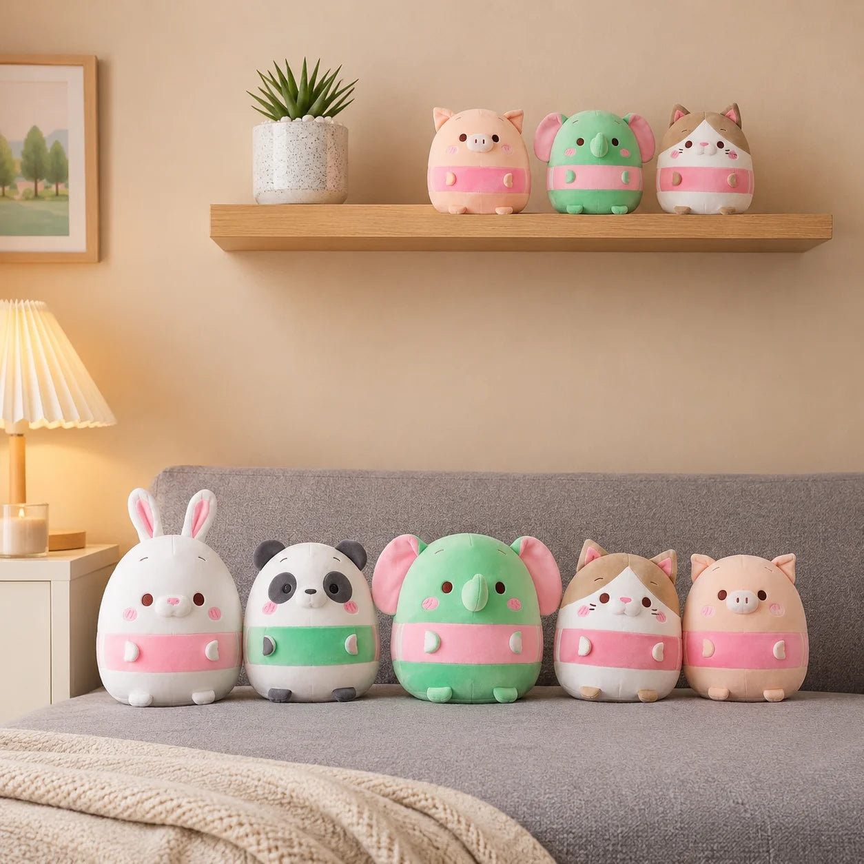 Snowwolf Five Pack Cute Animal Stuffed Plush Toys For Kids
