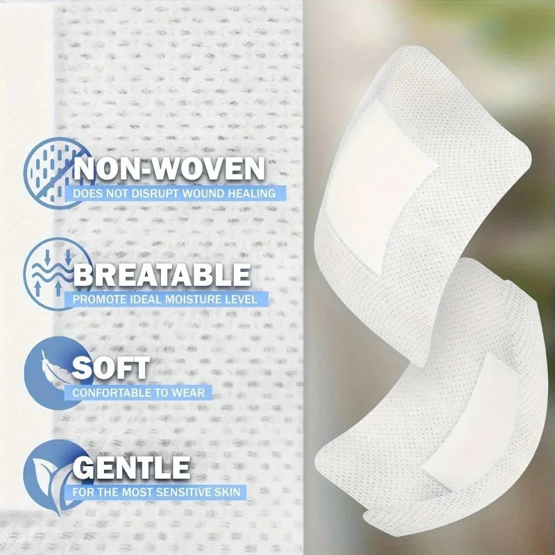 Nonwoven Medical Adhesive Bandages Easy Tear Wound Dressings 50 Count