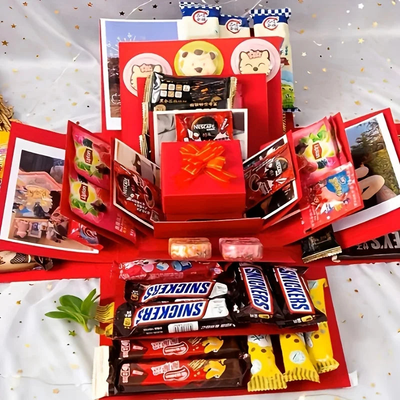 NONECN Explosive Surprise Gift Box Set With Lid Birthdays