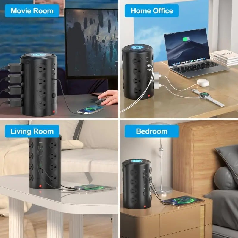 16 Outlet Power Strip With 5 USB Ports And 2 USB C Ports