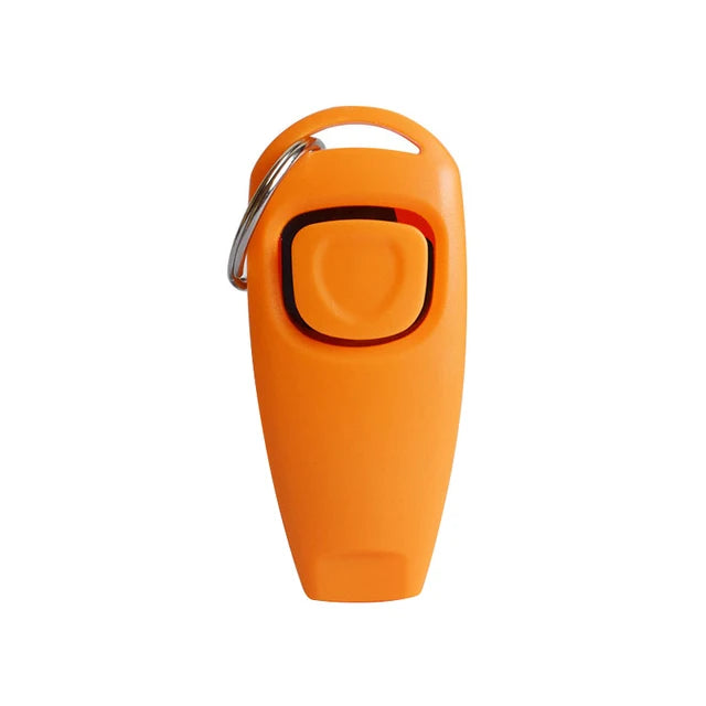 Dog Clicker And Whistle 2 In 1 Training Aid With Key Ring