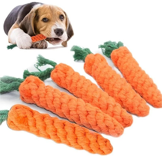 Pet Knot Carrot Rope Toy For Dogs And Cats Indoors