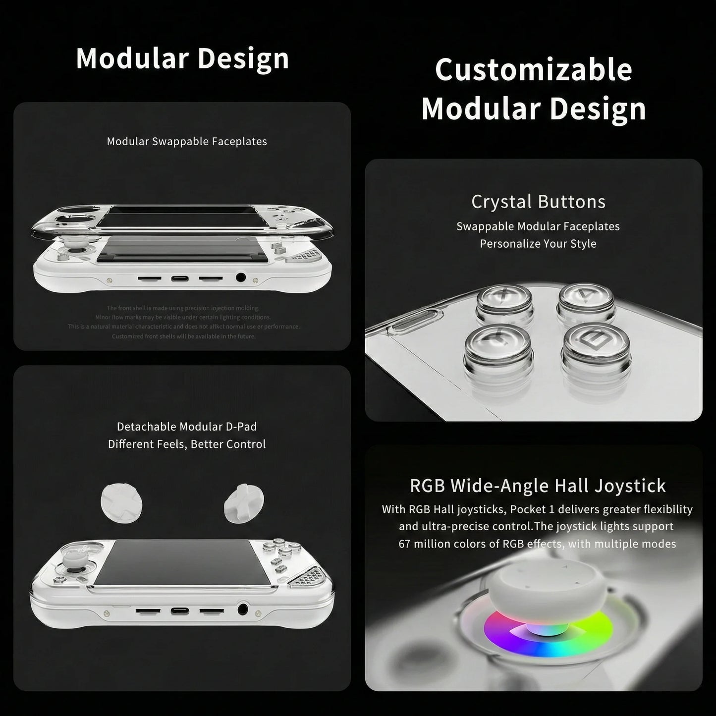 Miniloong Pocket 1 Modular Retro Handheld Emulator With IPS Display