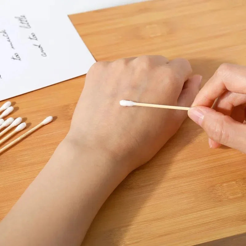 500pcs Double Head Cotton Swab Women Makeup Cotton Buds Tip for Wood Sticks Nose Ears Cleaning Health Care Tools 2030