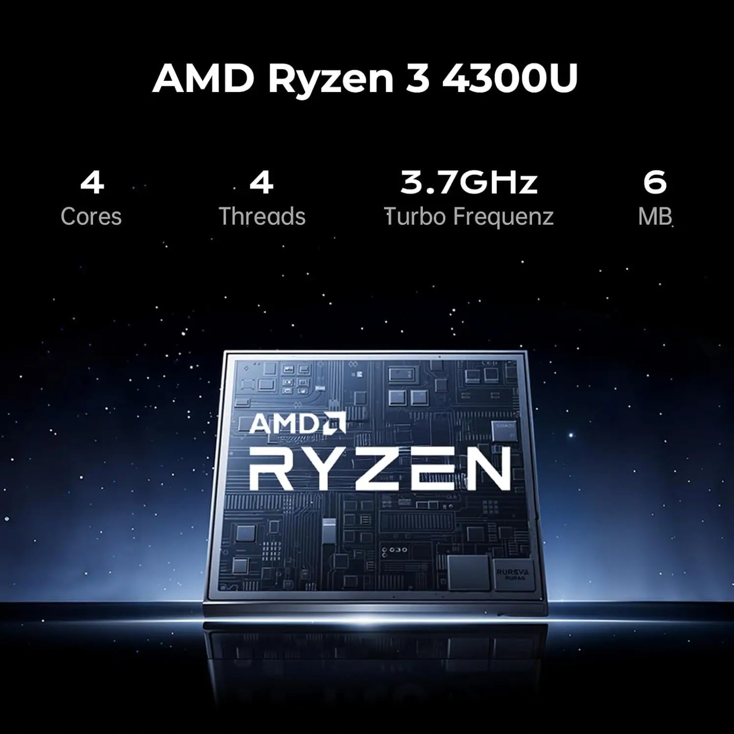KAMRUI AX17PRO Laptop Ryzen 3 4300U 16GB DDR4 512GB SSD Windows 11