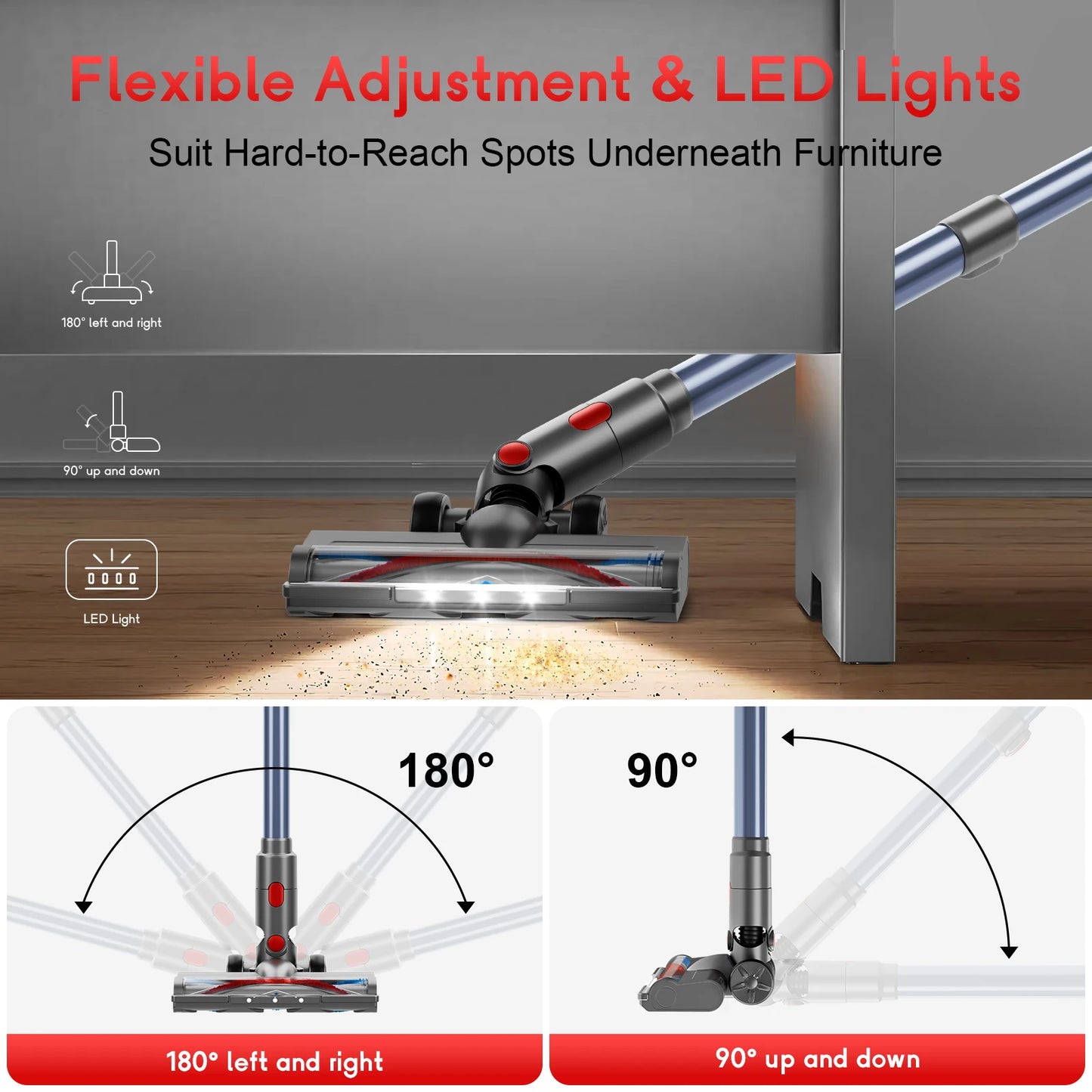 Honki Lightweight Cordless Stick Vacuum Cleaner With HEPA Filter