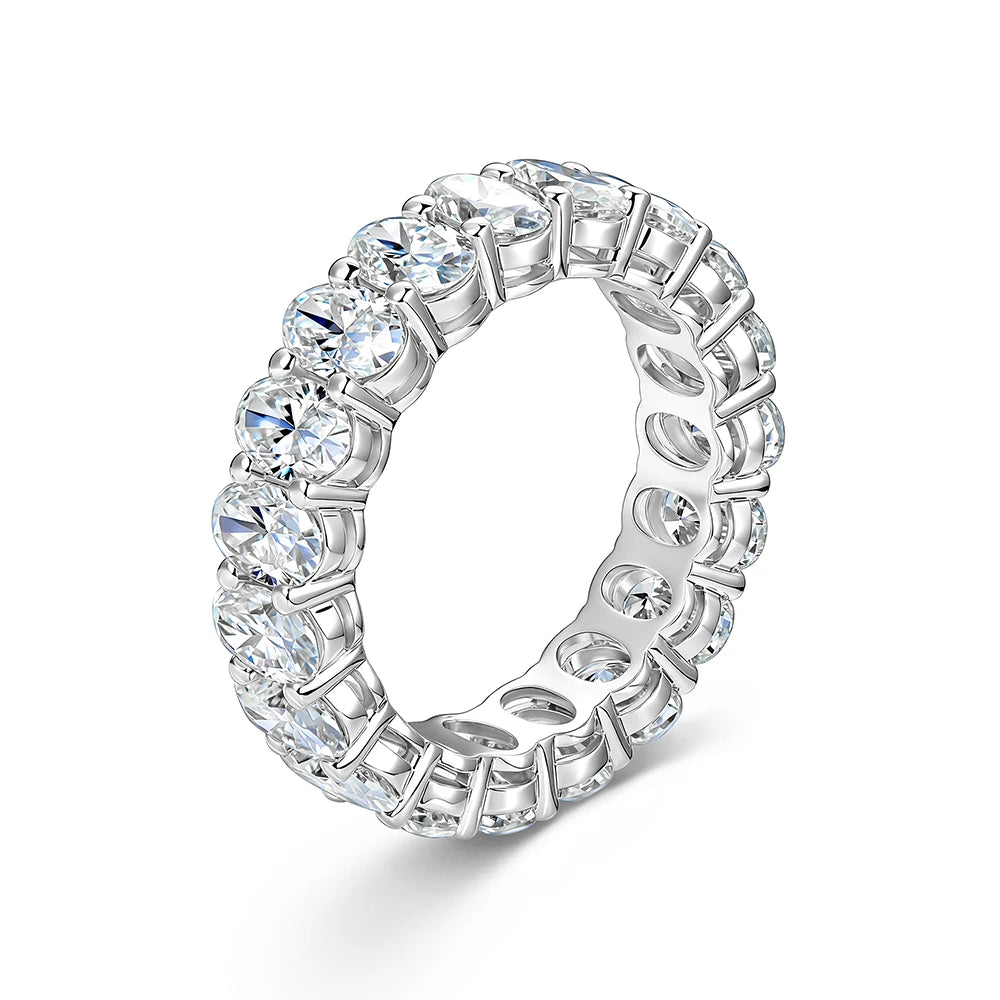 Oxtao 14K Gold Filled Certified Moissanite Eternity Ring