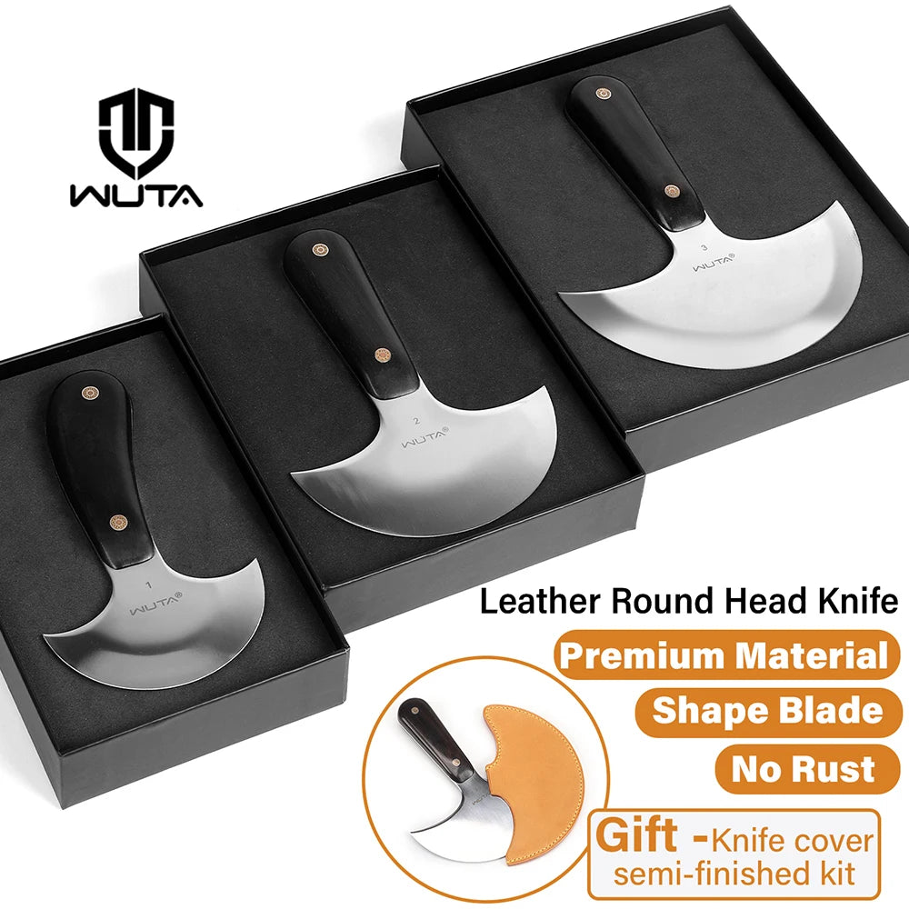 WUTA Professional Round Head Leather Skiving and Cutting Knife