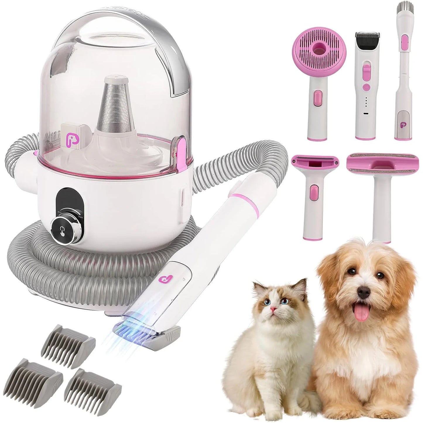 DishyKooker Pet Grooming Kit With 2L Vacuum And 5 Tools