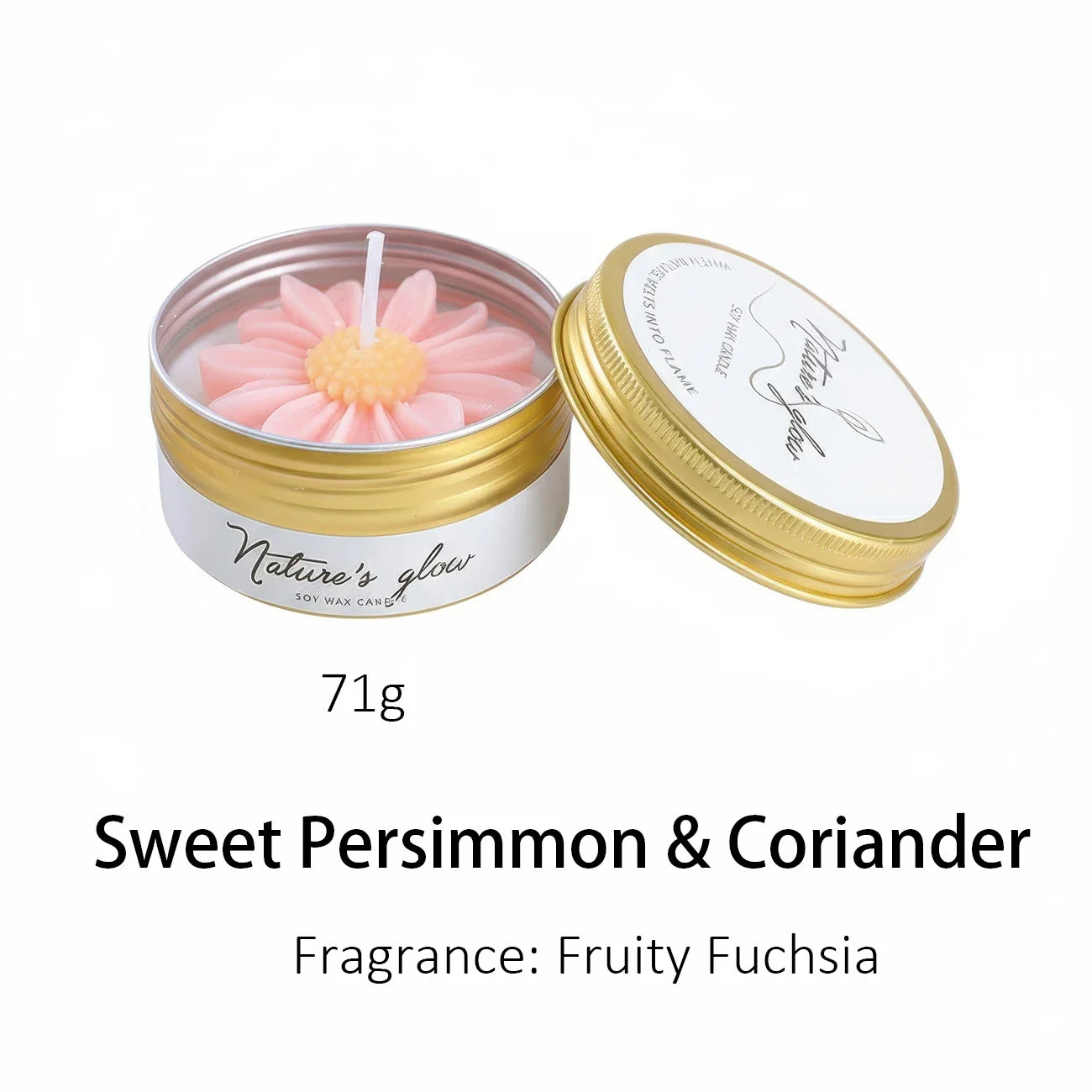 Chamomile Scented Soy Wax Candle Tin For Bedroom Decor