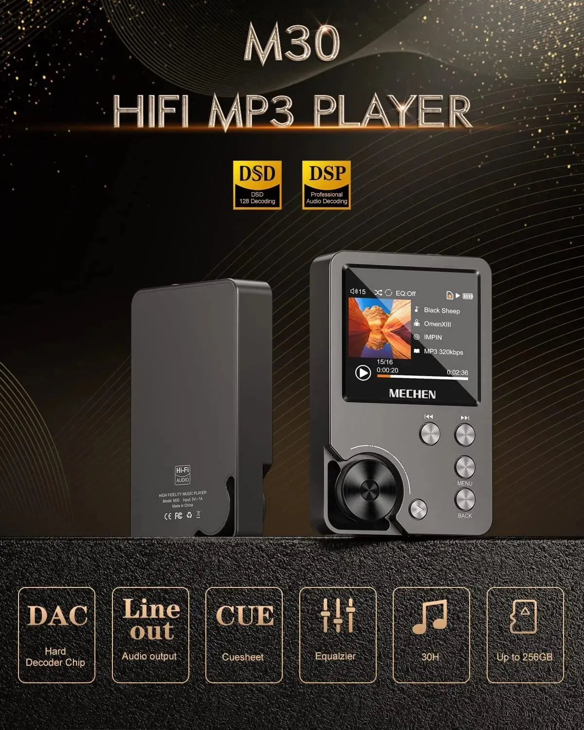 MECHEN M30 Lossless Digital Audio Player With Balanced Output