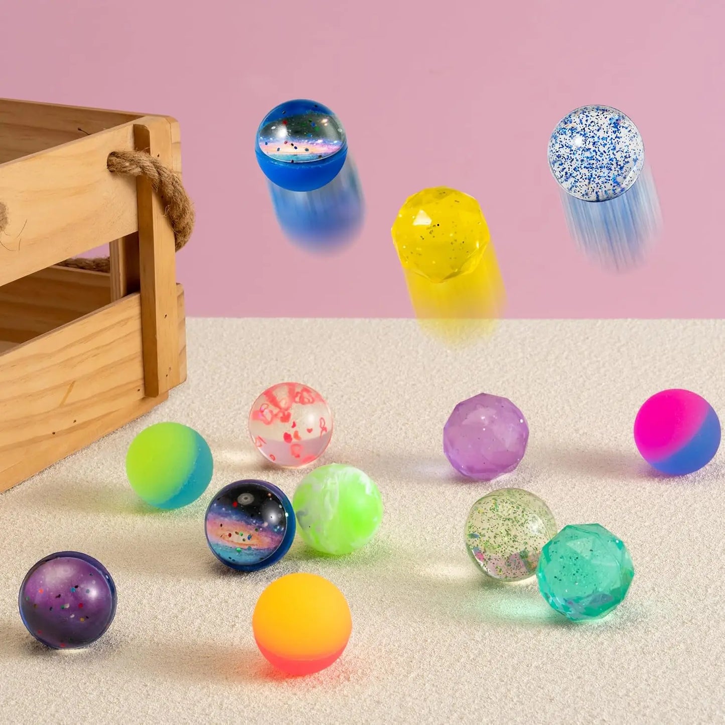 Joyfy Multistyle Bouncy Balls Bulk Pack for Kids Party Favors