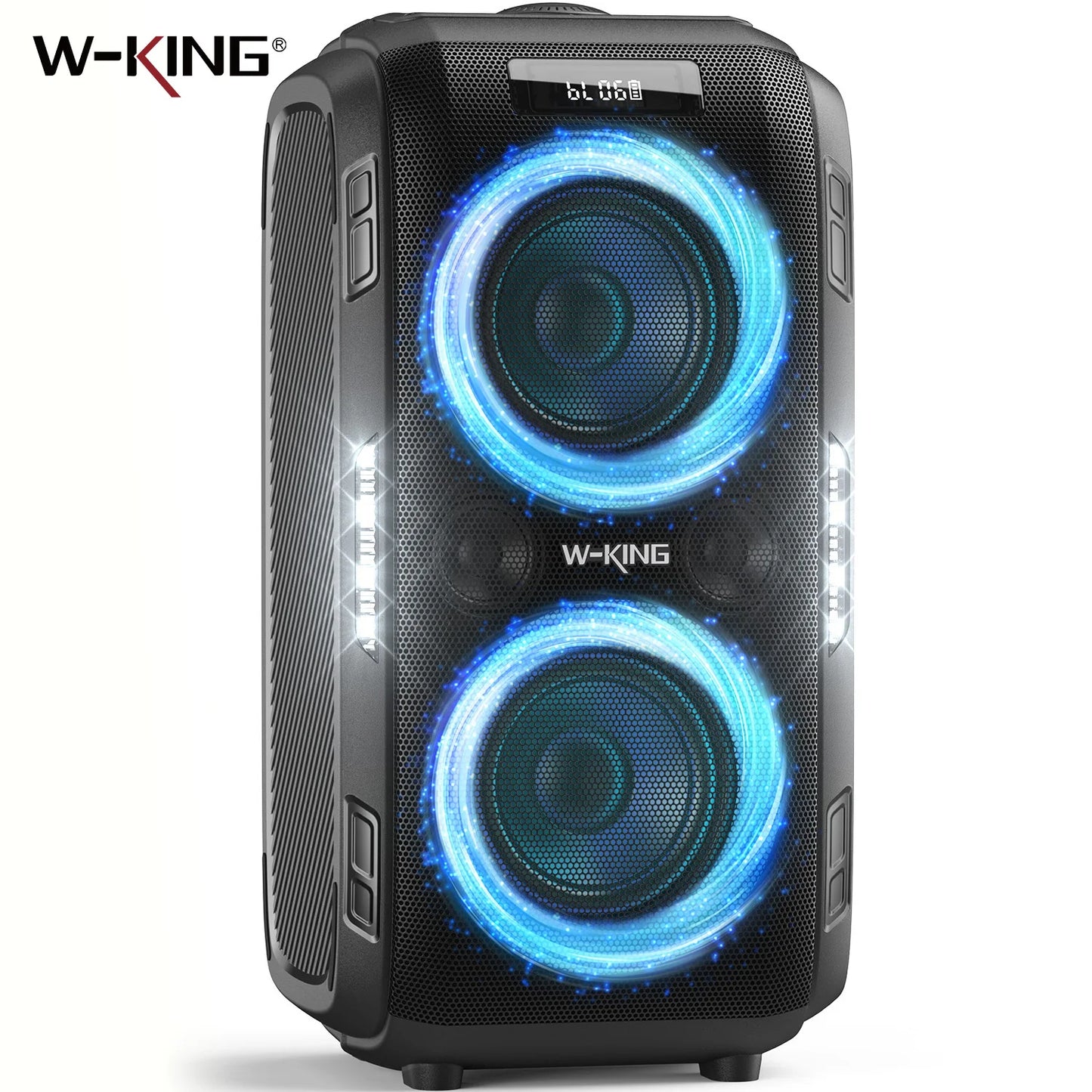 W-King 250W Peak Portable Bluetooth Speaker 120dB Custom Bass V5.3