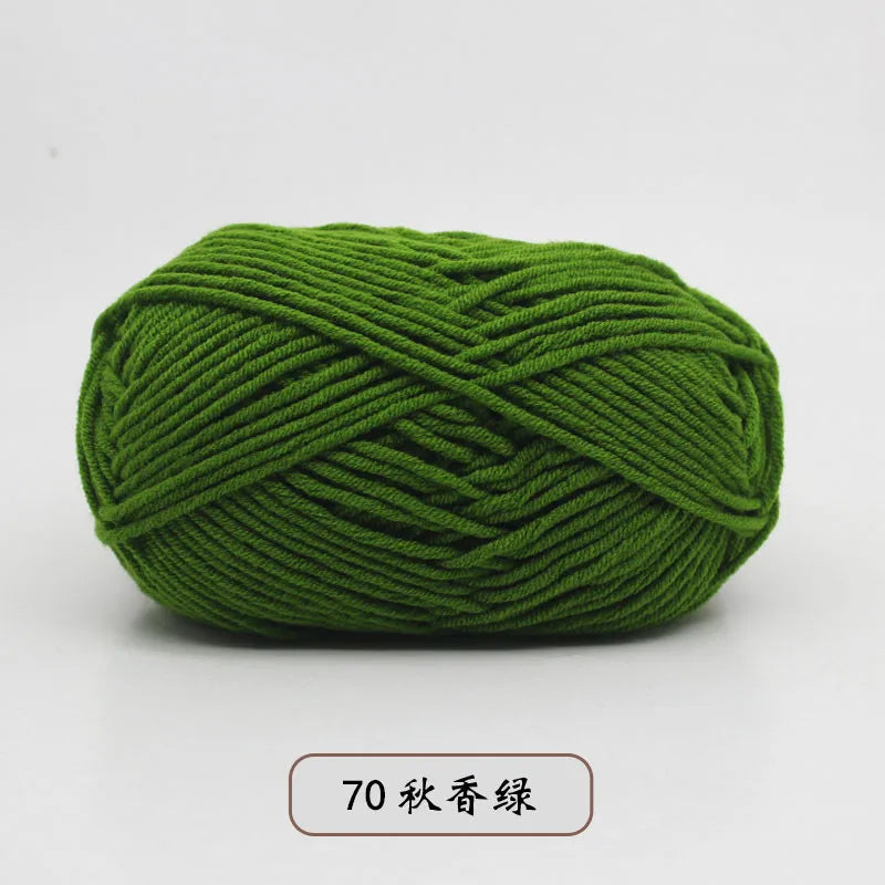 Milk Cotton 4 Ply Yarn For Crochet And Knitting Crafts