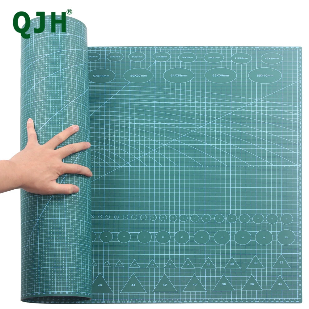 QJH Double Sided Self Healing PVC Cutting Mat For Leathercraft