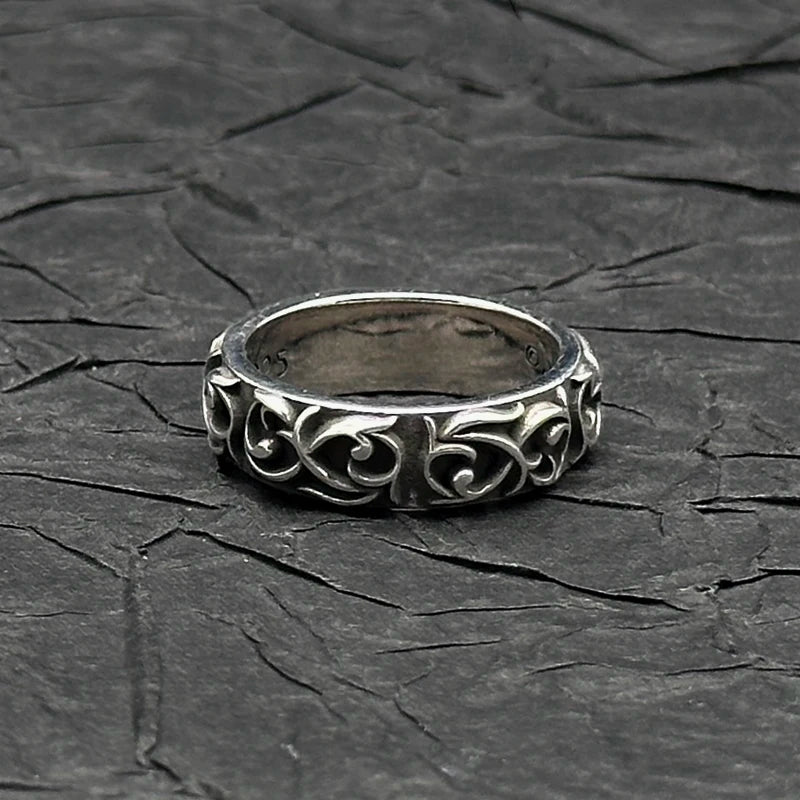 NONECN S925 Sterling Silver Vine Ring for Couples and Lovers