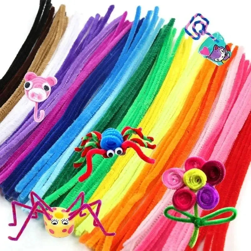 NONEDIY Toys Chenille Pipe Cleaners Fluffy Plush Stems
