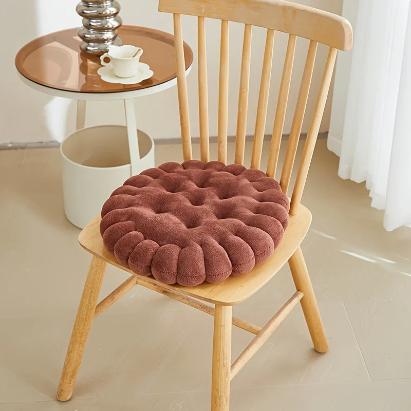 Biscuit Shape Plush Cushion Pillow For Home Or Office Use