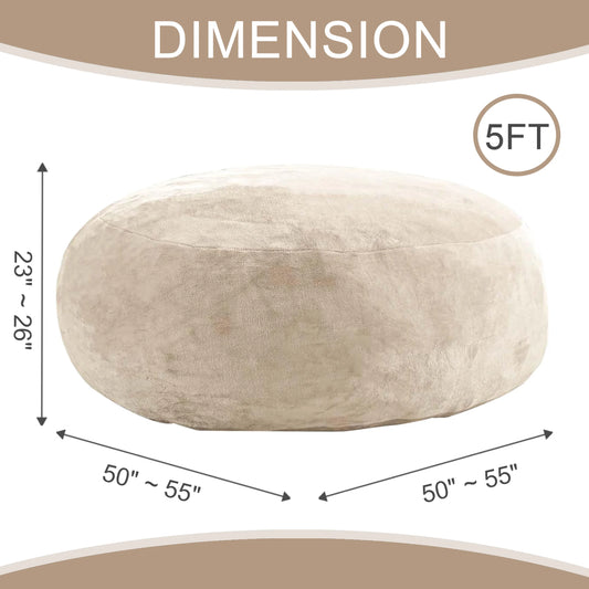 Bean Bag Chair Plush Velvet Sofa For Adults And Guests